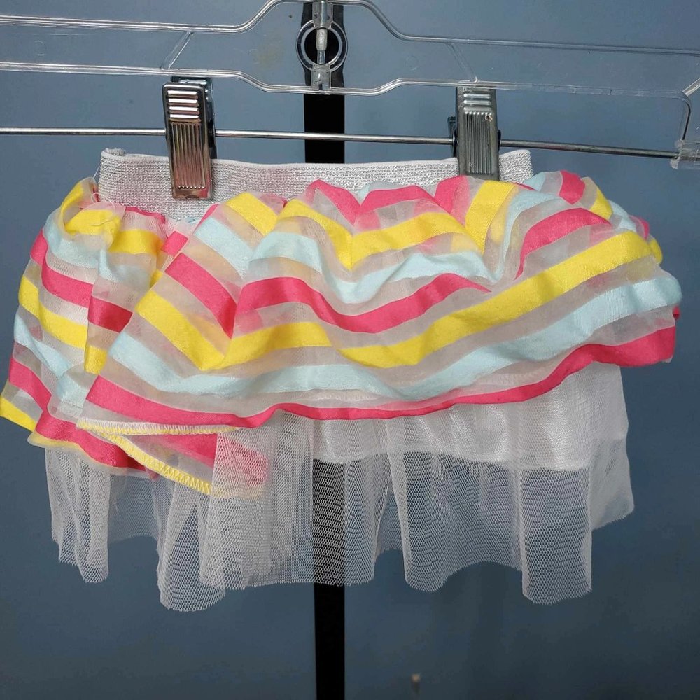 Swiggles Infant Girls Rainbow Ballet Tutu Ruffle Skirt |Size: 0-3M